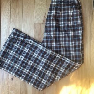 Merci Women’s Wide Leg Plaid Trouser